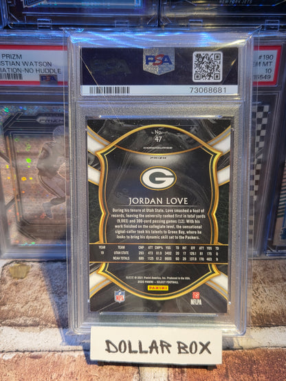 Jordan Love Select Silver Rookie PSA 10